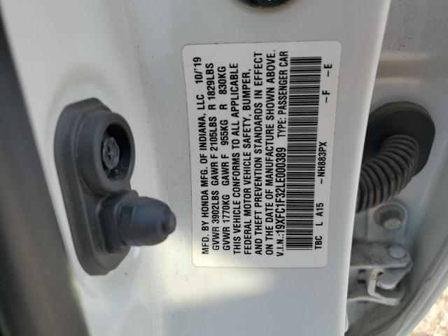 2020 HONDA CIVIC EX 19XFC1F32LE000389