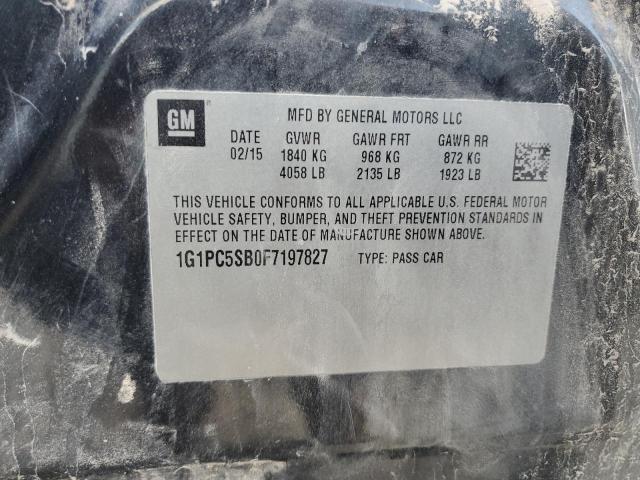 2015 CHEVROLET CRUZE LT 1G1PC5SB0F7197827