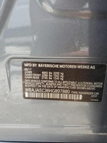 2017 BMW 530 I WBAJA5C36HG897880