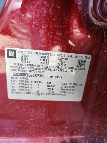 2016 CHEVROLET SILVERADO #3286860212