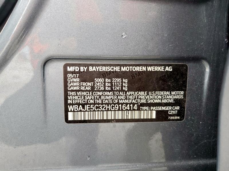 2017 BMW 540 I WBAJE5C32HG916414