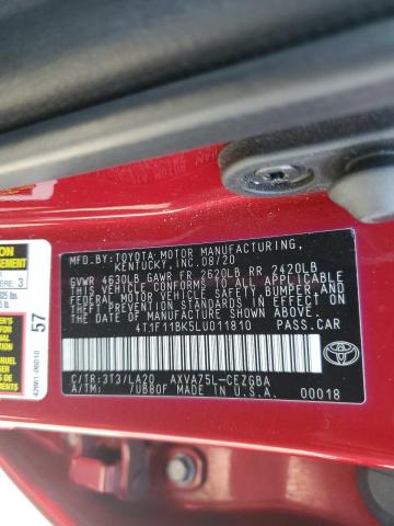 2020 TOYOTA CAMRY XLE - 4T1F11BK5LU011810