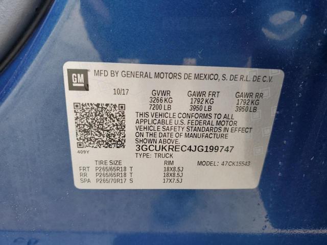 2018 CHEVROLET SILVERADO K1500 LT 3GCUKREC4JG199747
