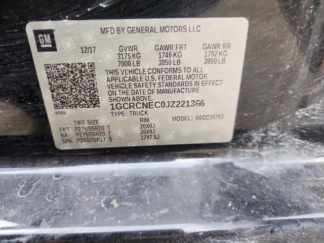 2018 CHEVROLET SILVERADO 1GCRCNEC0JZ221366