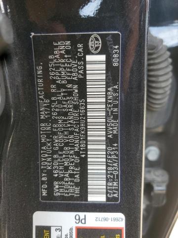 2017 TOYOTA CAMRY HYBR - 4T1BD1FK9HU216635