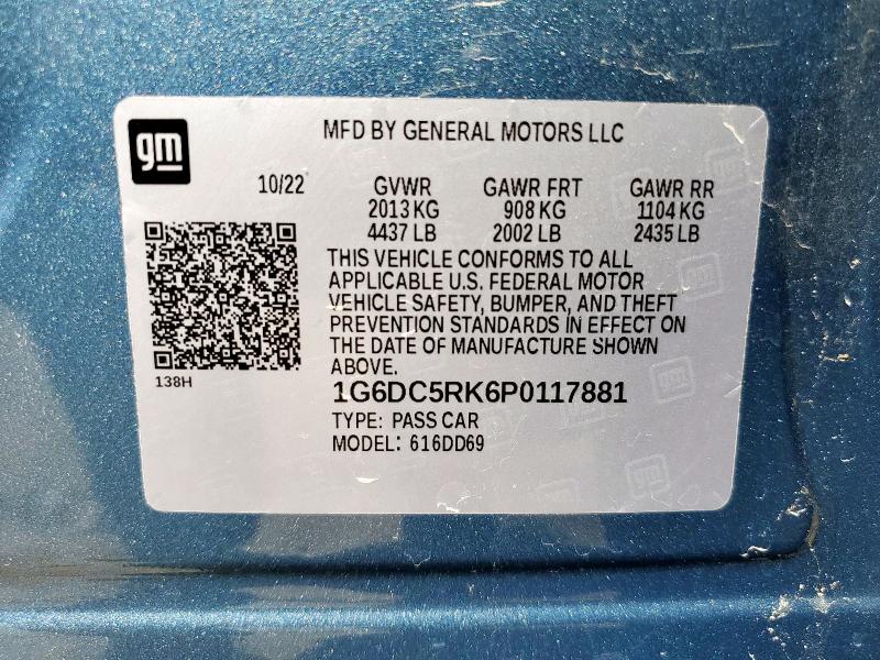 2023 CADILLAC CT4 SPORT 1G6DC5RK6P0117881