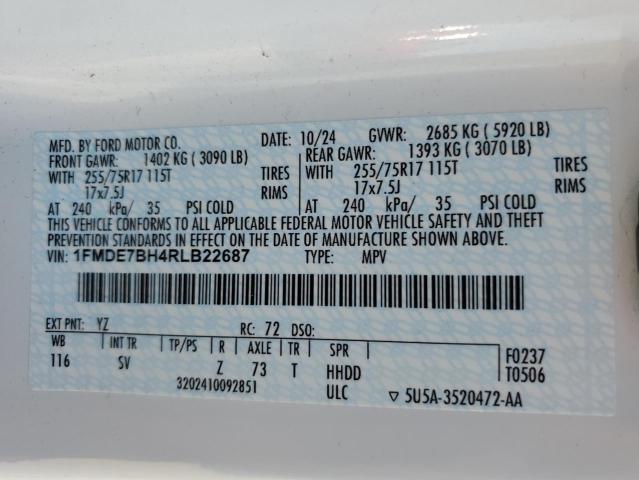 2024 FORD BRONCO BIG BEND - 1FMDE7BH4RLB22687