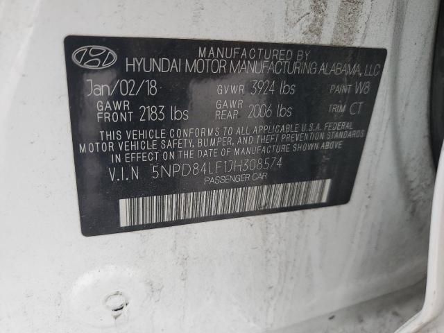 2018 HYUNDAI ELANTRA SE 5NPD84LF1JH308574