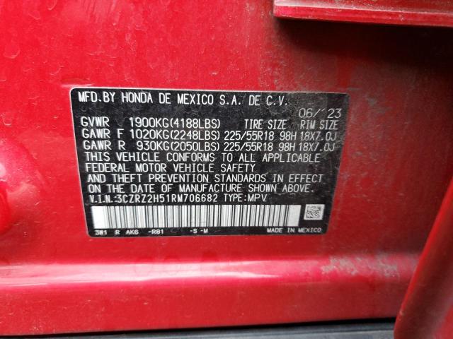 2024 HONDA HR-V SPORT 3CZRZ2H51RM706682