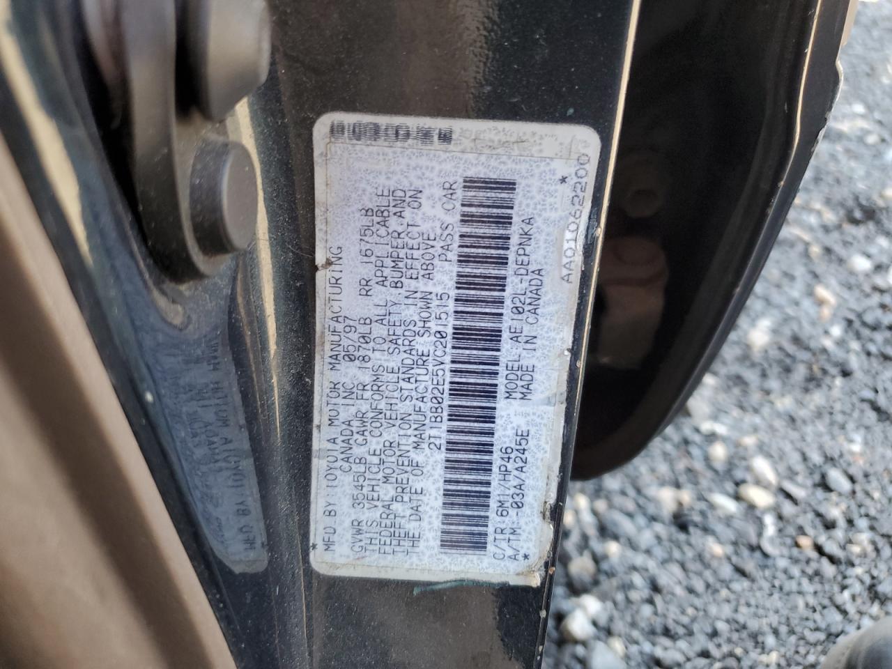 Lot #3291333147 1997 TOYOTA COROLLA DX