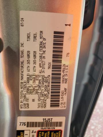 2024 TOYOTA TUNDRA CREWMAX LIMITED 5TFWA5EC9RX033154