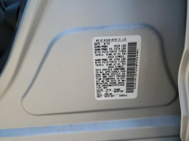 2015 NISSAN ROGUE SELE JN8AS5MV5FW767936