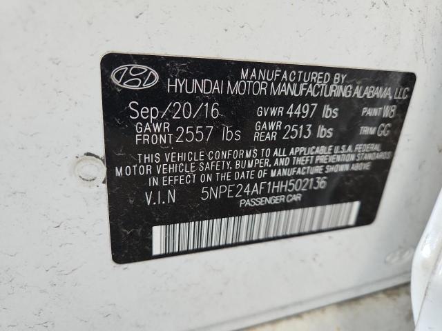2017 HYUNDAI SONATA SE 5NPE24AF1HH502136