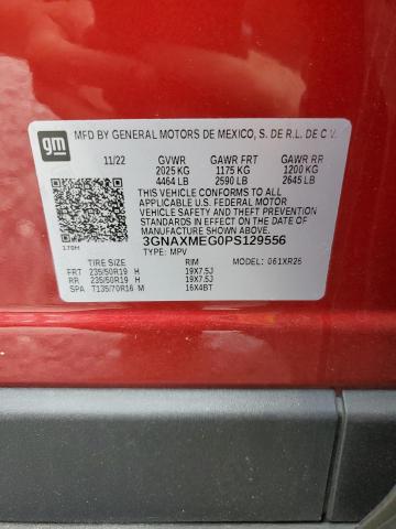 2023 CHEVROLET EQUINOX RS 3GNAXMEG0PS129556