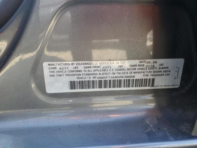 2005 VOLKSWAGEN NEW JETTA 2.5L OPTION PACKAGE 1 #3302729048