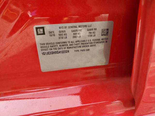 2016 CHEVROLET SONIC LT 1G1JC5SHXG4122324