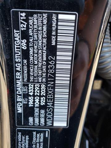 2015 MERCEDES-BENZ CLA 250 WDDSJ4EBXFN178362