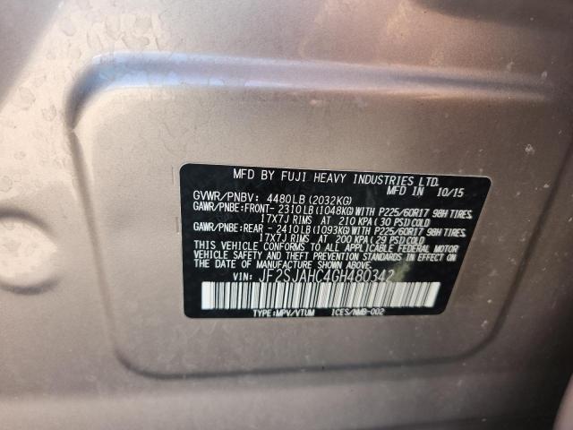 2016 SUBARU FORESTER 2.5I LIMITED JF2SJAHC4GH480342