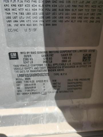 2017 BUICK ENVISION E LRBFXDSAXHD002375