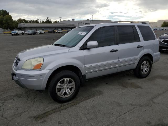 HONDA PILOT EX 2004 silver  gas 2HKYF18494H567704 photo #1
