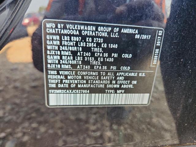 2018 VOLKSWAGEN ATLAS SEL 1V2MR2CAXJC527954