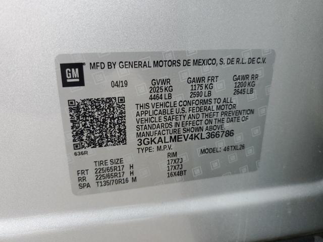 2019 GMC TERRAIN SL 3GKALMEV4KL366786
