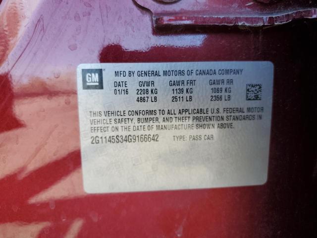 2016 CHEVROLET IMPALA LTZ - 2G1145S34G9166642