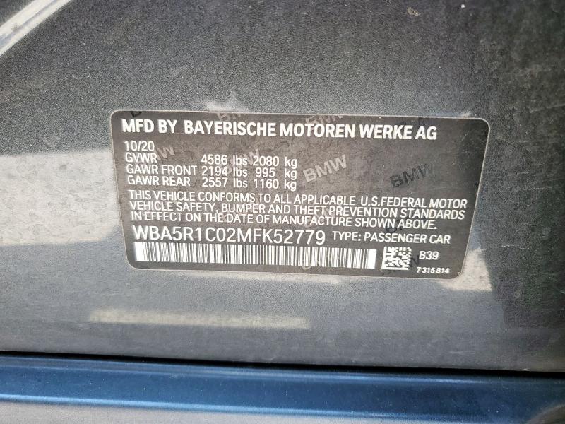 2021 BMW 330I - WBA5R1C02MFK52779