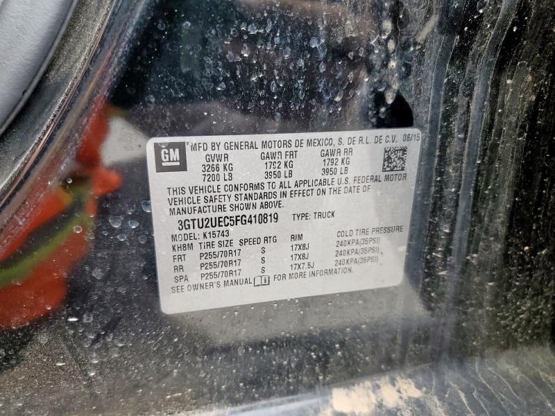 2015 GMC SIERRA K1500 SLE 3GTU2UEC5FG410819