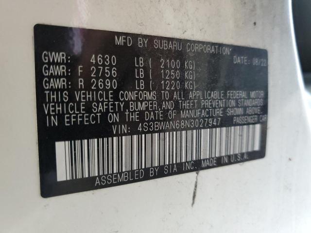 2022 SUBARU LEGACY LIM 4S3BWAN68N3027947