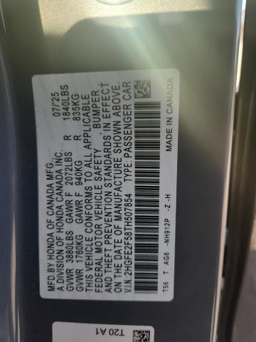 2026 HONDA CIVIC SPOR - 2HGFE2F58TH507854