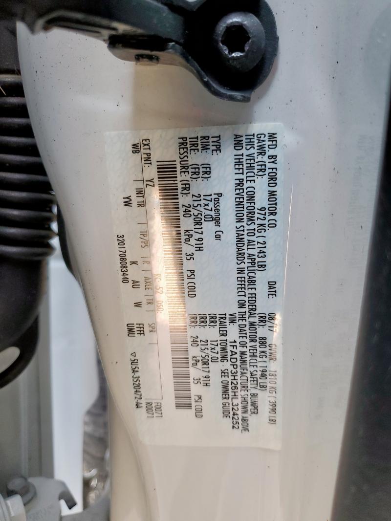 2017 FORD FOCUS SEL - 1FADP3H26HL324252