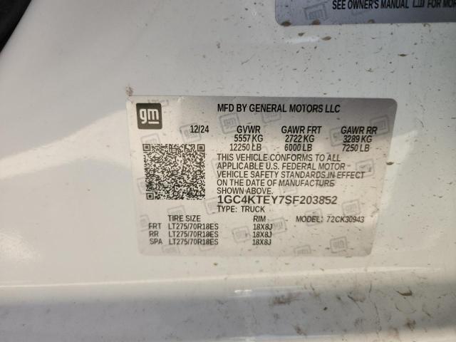 2025 CHEVROLET SILVERADO - 1GC4KTEY7SF203852