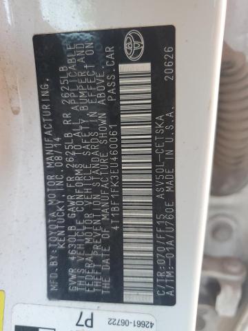 2014 TOYOTA CAMRY L #3264549980