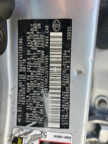 2018 TOYOTA CAMRY L #3303931722