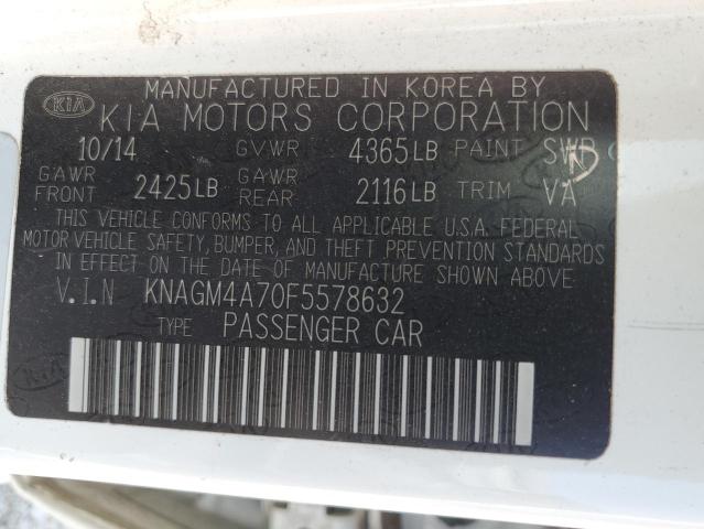 2015 KIA OPTIMA LX KNAGM4A70F5578632