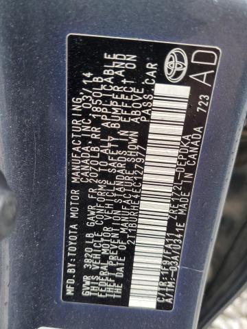 2014 TOYOTA COROLLA L - 2T1BURHE4EC127977