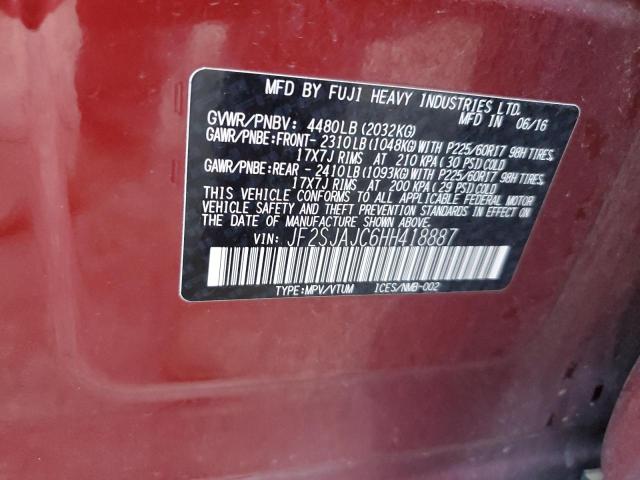 2017 SUBARU FORESTER 2 - JF2SJAJC6HH418887