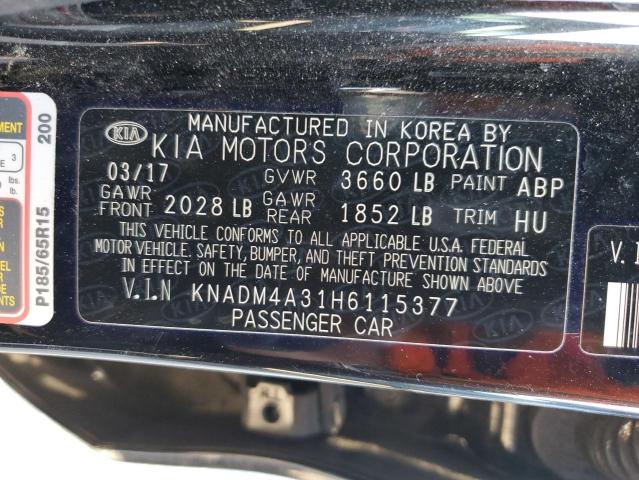2017 KIA RIO LX KNADM4A31H6115377
