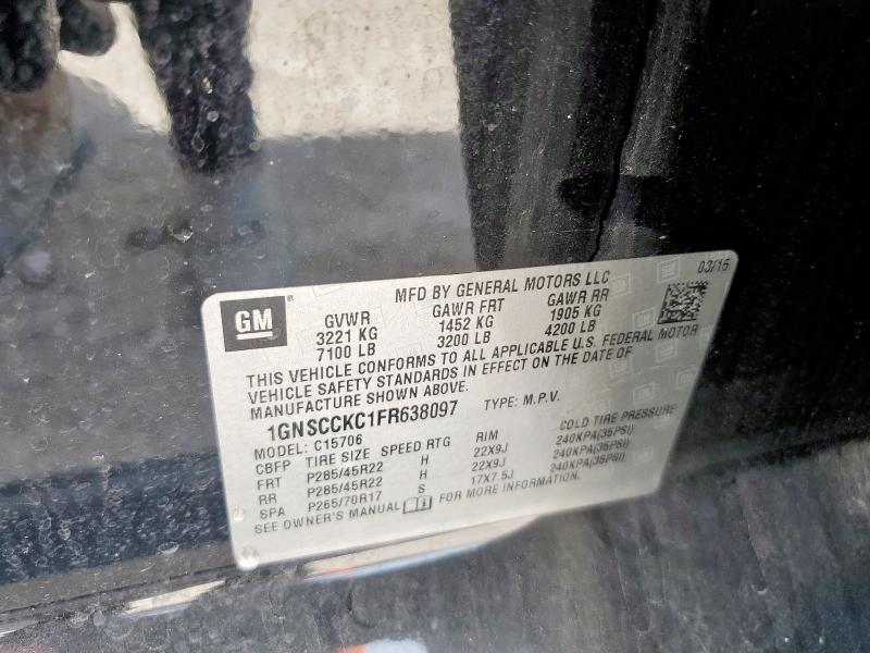 2015 CHEVROLET TAHOE C150 1GNSCCKC1FR638097