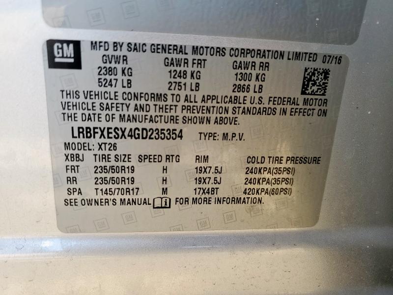 2016 BUICK ENVISION PREMIUM #3297196384