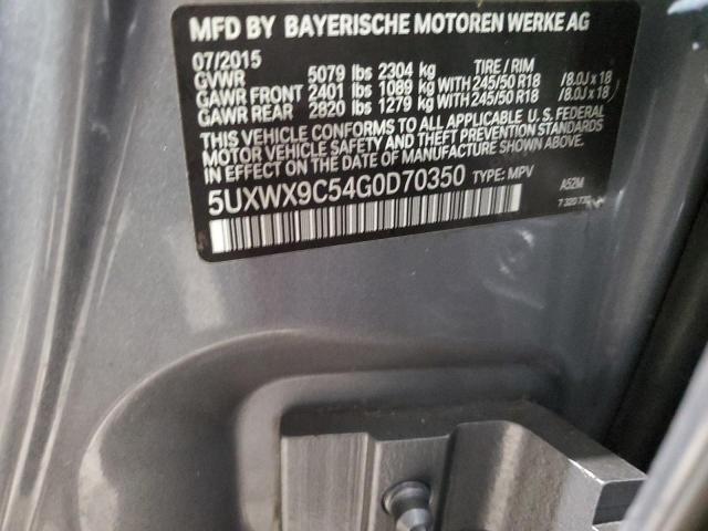 2016 BMW X3 XDRIVE2 5UXWX9C54G0D70350
