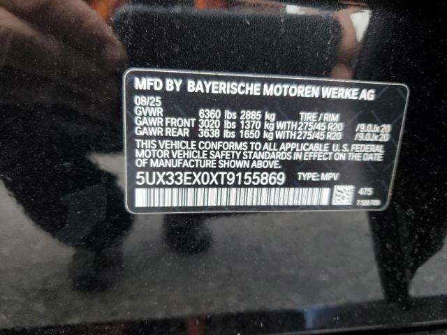 2026 BMW X6 XDRIVE40I 5UX33EX0XT9155869