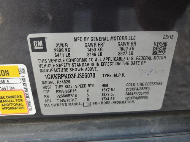 2015 GMC ACADIA SLE 1GKKRPKD3FJ356070