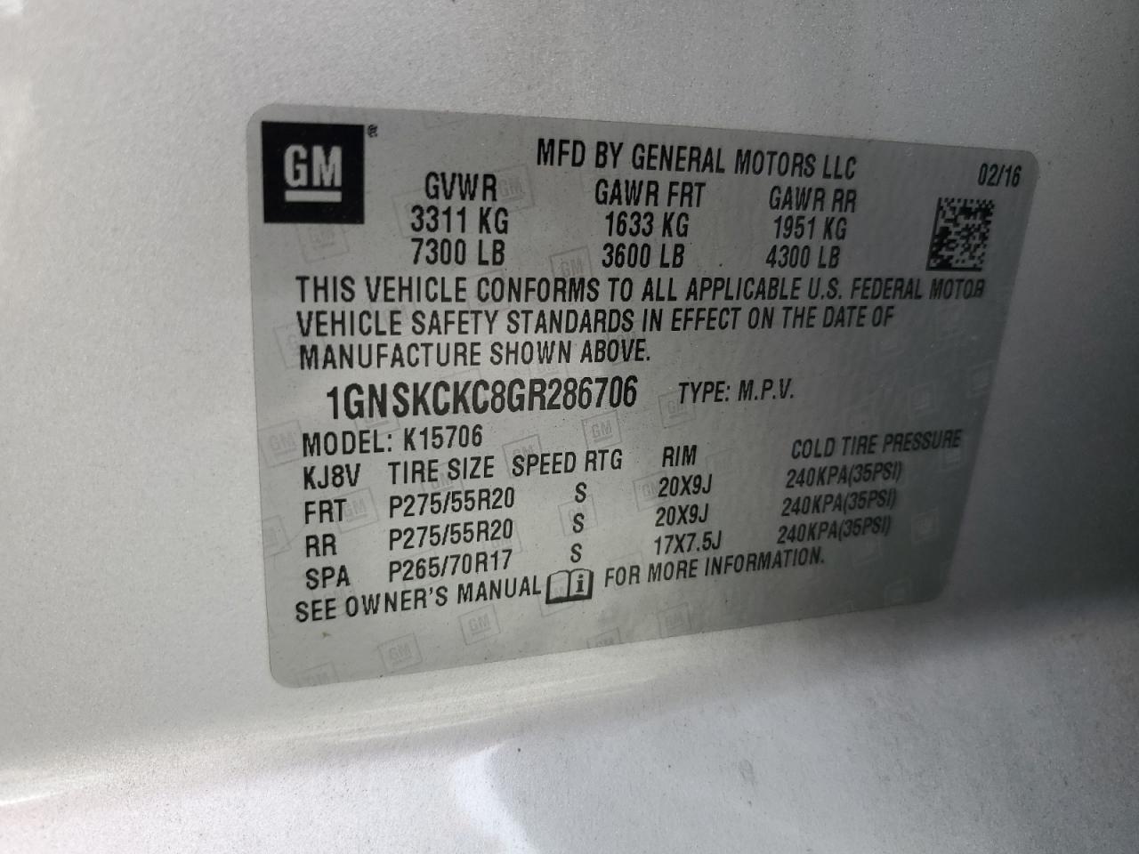 CHEVROLET TAHOE K1500 LTZ