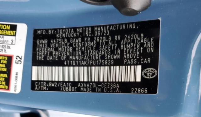 2023 TOYOTA CAMRY SE N 4T1G11AK7PU175829