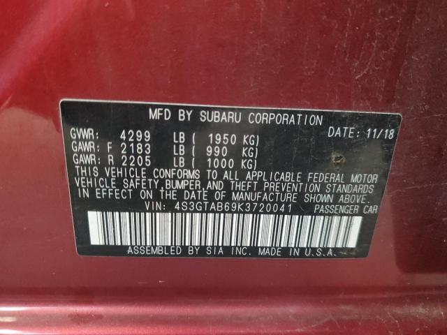 2019 SUBARU IMPREZA 4S3GTAB69K3720041