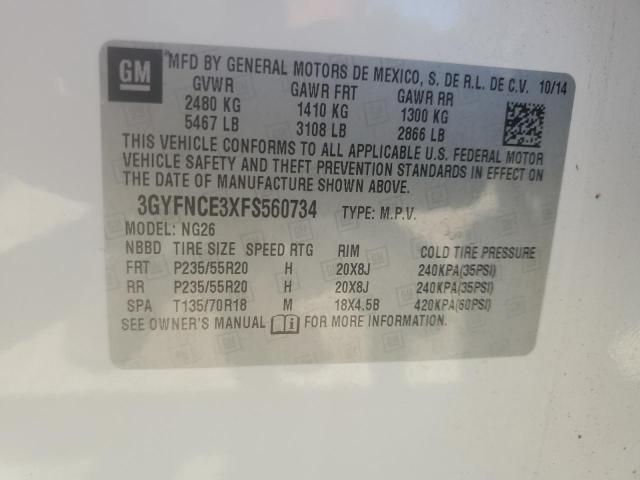 2015 CADILLAC SRX PERFOR 3GYFNCE3XFS560734