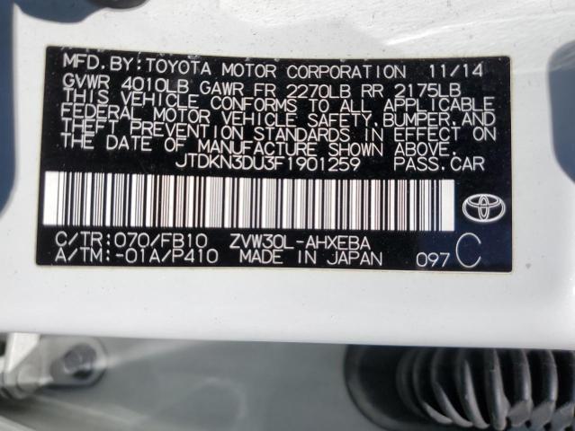 2015 TOYOTA PRIUS JTDKN3DU3F1901259