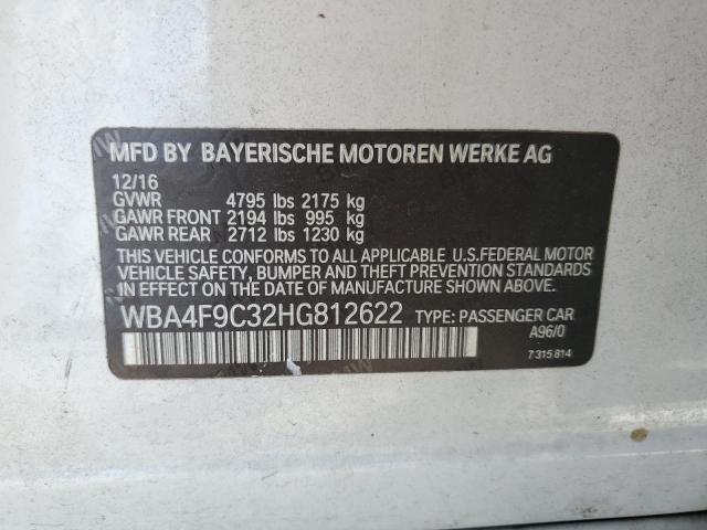 2017 BMW 430XI GRAN COUPE WBA4F9C32HG812622